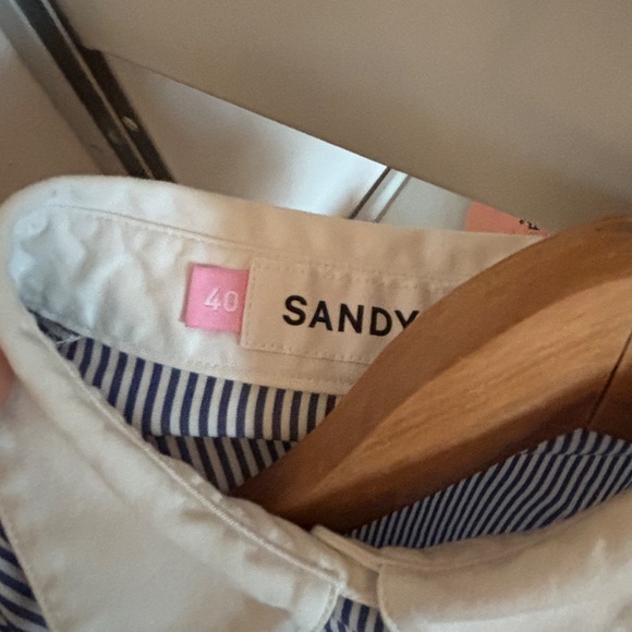 Sandy Liang striped button down long sleeve shirt arm ties - Picture 7 of 7